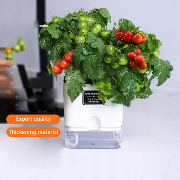 Magnetic Self-Watering Plant Pot | Double-Deck Cotton Rope Auto-Absorbent Lazy Flowerpot for Indoor Garden