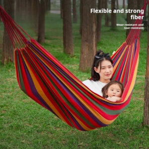 Outdoor Hammock with Tree Straps | Anti-Flip Colorful Garden Hammock for Camping, Backyard & Leisure