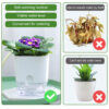Magnetic Self-Watering Plant Pot | Double-Deck Cotton Rope Auto-Absorbent Lazy Flowerpot for Indoor Garden