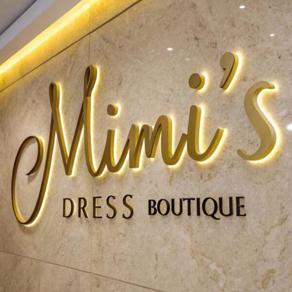 5 Custom 3D LED Backlit Metal Letters Sign – Large Illuminated Business Signage for Store & Company Outdoor Use
