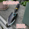 1 Heavy Duty Carbon Steel Garden Trowel - Seamless Welded Hand Shovel with Non-Slip Rubberized Handle for Digging, Planting, and Transplanting in Hard Rocky Soil