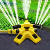 360-Degree Automatic Rotating Lawn Sprinkler System - Large Area Coverage Garden Irrigation Kit with Flexible Water Pipe Hose and Multi-Spray Options