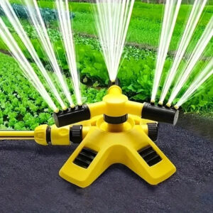 360-Degree Automatic Rotating Lawn Sprinkler System - Large Area Coverage Garden Irrigation Kit with Flexible Water Pipe Hose and Multi-Spray Options