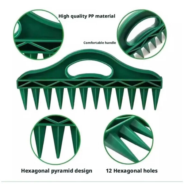 Manual Garden Seed Sower & Soil Tamper - Portable Row Packer and Dirt Compactor Tool for Seed Planting and Germination