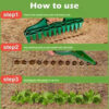 Manual Garden Seed Sower & Soil Tamper - Portable Row Packer and Dirt Compactor Tool for Seed Planting and Germination