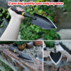2 Heavy Duty Carbon Steel Garden Trowel - Seamless Welded Hand Shovel with Non-Slip Rubberized Handle for Digging, Planting, and Transplanting in Hard Rocky Soil