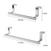 Over-the-Cabinet Stainless Steel Towel Bar – No-Drill Hanging Rack for Kitchen and Bathroom Cabinets