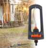 Heavy Duty Oscillating Lawn Sprinkler - Adjustable 4-Pattern Automatic Water Sprinkler, Large Coverage Area Yard Sprayer for Agricultural Irrigation and Roof Cooling