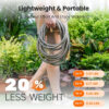 100ft Stainless Steel Garden Hose 5/8" - Heavy Duty 304 Metal Water Hose, No-Kink Flexible Lightweight Hose with 9-Pattern Spray Nozzle