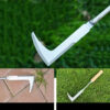 13.5" L-Shaped Stainless Steel Crack Weeding Tool - Manual Garden Hand Weeder with Ergonomic Wooden Handle for Patio, Driveway, and Sidewalk Gap Cleaning