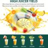 3-Inch Wide-Mouth Juicer Extractor Machine - 3-Speed Stainless Steel Centrifugal Juicer and Food Processor for Whole Fruits and Vegetables, High Yield Easy-Clean Mixer