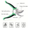 Professional Stainless Steel Bypass Pruning Shears - Sharp Bird-Beak Garden Scissors and Tree Trimmer, Anti-Slip Hand Clippers for Fruits and Branches