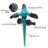 5 360-Degree Automatic Rotating Lawn Sprinkler - Three-Arm Rotary Garden Sprinkler Head for Yard Irrigation and Large Area Coverage