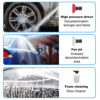 Cordless High Pressure Washer Gun Kit - 24V Portable Power Cleaner with 6000mAh Rechargeable Battery, 2-in-1 Adjustable Spray Nozzle and Foam Generator
