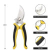Professional Stainless Steel Bypass Pruning Shears - Sharp Bird-Beak Garden Scissors and Tree Trimmer, Anti-Slip Hand Clippers for Fruits and Branches