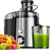 3-Inch Wide-Mouth Juicer Extractor Machine - 3-Speed Stainless Steel Centrifugal Juicer and Food Processor for Whole Fruits and Vegetables, High Yield Easy-Clean Mixer