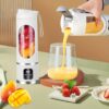 Portable Juicer Cup with Smart LED Display - USB Rechargeable Handheld Smoothie Blender, Personal Battery-Powered Fruit Juicer