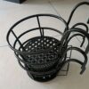 3-Pack Hanging Flower Pot Racks - Heavy-Duty Iron Railing Planter Holders, Metal Hanging Basket Racks with Over-The-Fence Hooks for Patio, Balcony, and Yard