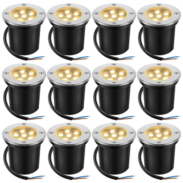 Underground Lamp 10W LED In Ground Well Light 110V 220V Warm White IP65 Waterproof Landscape Spotlight for Grden Step Path Tree