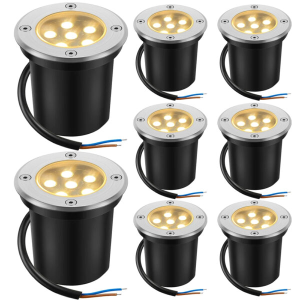 Underground Lamp 10W LED In Ground Well Light 110V 220V Warm White IP65 Waterproof Landscape Spotlight for Grden Step Path Tree
