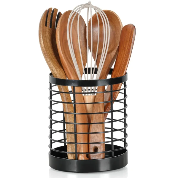 Stainless Steel Kitchen Utensil Holder | Countertop Cooking Tool Crock Organizer