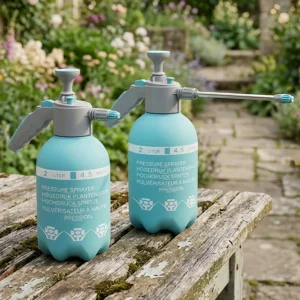 2L Portable Hand Pressure Garden Pump Sprayer with Extended Wand Nozzle