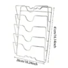 5-Tier Wall Mount Pot Lid Holder | Metal Kitchen Cabinet Organizer Rack