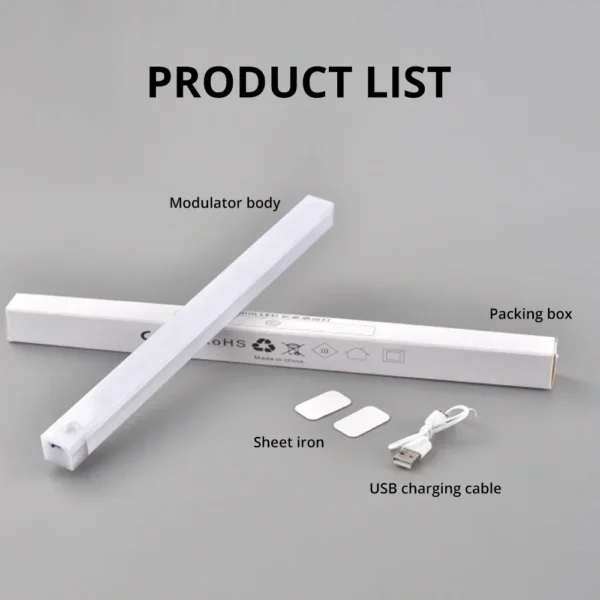 Wireless LED Motion Sensor Closet Light – USB Rechargeable Magnetic Under Cabinet Night Light
