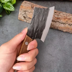 4" Hand-Forged Stainless Steel Mini Cleaver & Meat Boning Knife
