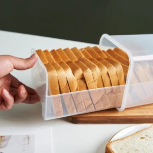 Airtight Bread Loaf Storage Container | Clear Countertop Keeper Box