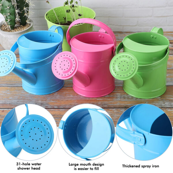 1.5L Vintage Metal Watering Can | Colorful Iron Flower Sprinkler for Indoor & Outdoor