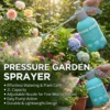 2L Portable Hand Pressure Garden Pump Sprayer with Extended Wand Nozzle
