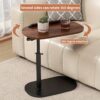 Mobile Adjustable Laptop Table - Ergonomic Free-Lifting Stand and Height-Adjustable Side Desk for Home Office, Bedside, Sofa, and Couch (45cm to 80cm Overbed Table)