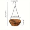 Premium 10-Inch Hanging Planter Basket Set (3-Pack) – Rust-Proof Metal Wire Flowerpots with Natural Coco Liners for Patio, Porch & Balcony