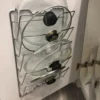 5-Tier Wall Mount Pot Lid Holder | Metal Kitchen Cabinet Organizer Rack