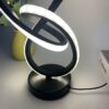 Modern LED Spiral Desk Lamp - Minimalist Twist Loop Table Light with 3 Adjustable Color Temperatures, Plug-in USB Decorative Bedside Accent Lamp for Bedroom, Living Room, and Office
