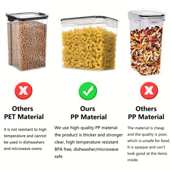 7-Piece Airtight Food Storage Container Set | BPA-Free Pantry Organizers