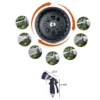 Heavy-Duty Zinc Alloy Hose Nozzle | 8-Pattern High-Pressure Water Spray Gun