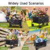 680LBS All-Terrain Heavy Duty Folding Wagon Cart – Large Capacity Multifunctional Utility Wagon for Camping, Gardening & Outdoor Sports (Black)