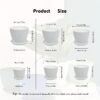 Modern Resin Planters with Saucers (6-Pack Multi-Size Set) - Elegant Ribbed Indoor Flower Pots, Weather-Resistant Decorative Garden Pots for Houseplants, Succulents, and Herbs