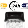 Portable Countertop Ice Maker Machine with Carrying Handle - Fast 6-Minute Bullet Ice Machine, 29 lbs Daily Yield, Compact Automatic Ice Maker with Basket and Scoop for Home Kitchen, Office, and RV