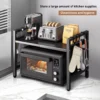 Expandable Microwave Rack Organizer | Heavy-Duty Kitchen Countertop Shelf