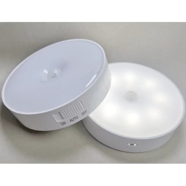 Smart Motion Sensor LED Night Lights (Set of 2) | Rechargeable Magnetic Wireless Wall Lights for Hallways, Closets & Bathrooms