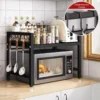 Expandable Microwave Rack Organizer | Heavy-Duty Kitchen Countertop Shelf