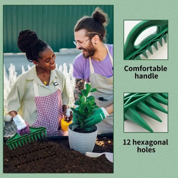 GalkSbdc69c6f8a8146d4958020548e0ce715U Manual Seed Spreader & Soil Puncher – Portable Gardening Seed Spacer & Soil Loosening Tool