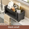 Stainless Steel Kitchen Sink Caddy Organizer | Multi-Functional Sponge Holder, Dish Soap & Rag Drain Rack