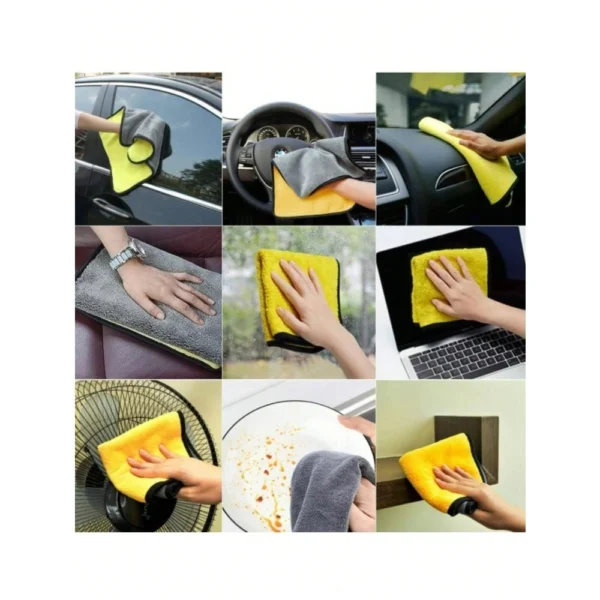 Ve3VS44a2015cba5d41f2b09981e6976893b4E Ultra-Soft Microfiber Cleaning Cloths | Quick-Drying Double-Layer Towels for Windows, Mirrors, Kitchen & Bathroom