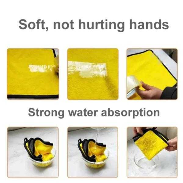 a2ihS71d79decf8b740bf8c1475b915be3174n Ultra-Soft Microfiber Cleaning Cloths | Quick-Drying Double-Layer Towels for Windows, Mirrors, Kitchen & Bathroom