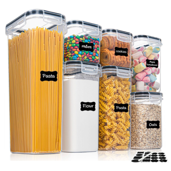7-Piece Airtight Food Storage Container Set | BPA-Free Pantry Organizers