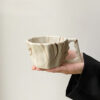 Creative Irregular Ceramic Coffee Mug – Stylish Marble Ink Wash Espresso & Latte Cup with Textured Handle